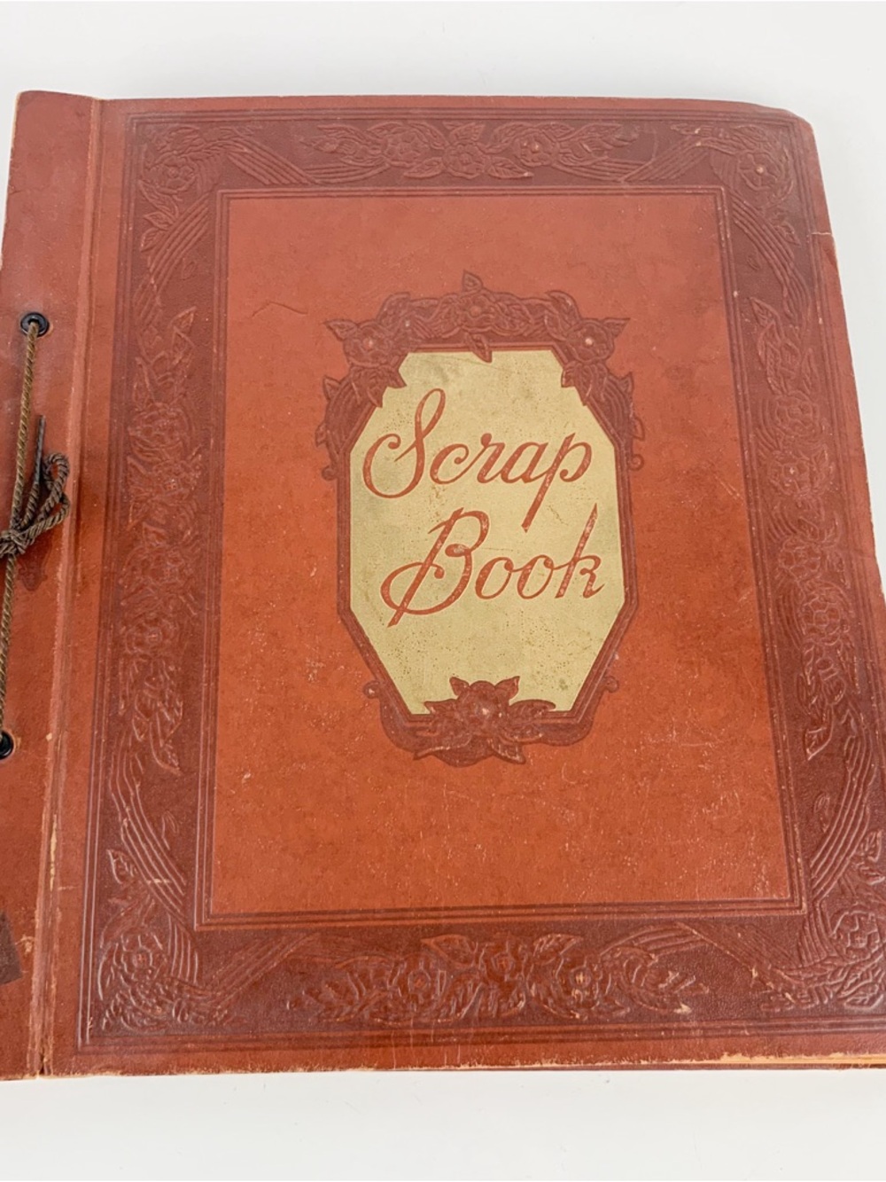 Vintage Retro Scrapbook Album 40s / 50s Travel Dogs Kittens Cakes Empty Pages